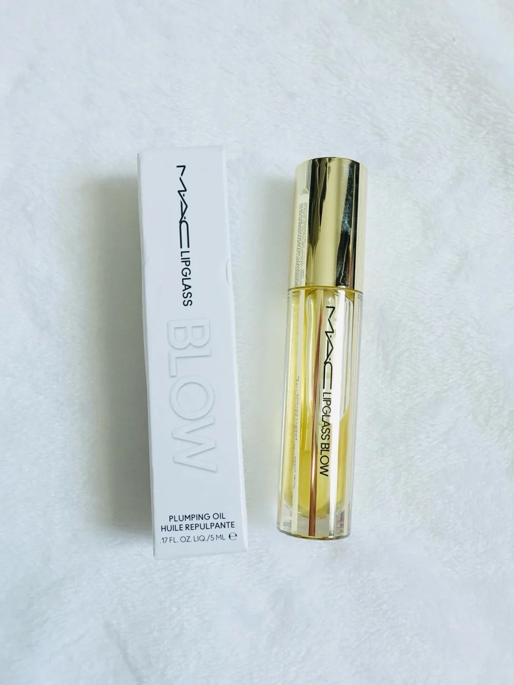 MAC Cosmetics Lipglass Blow Plumping Lip Oil - Ginger Zinger - NIB